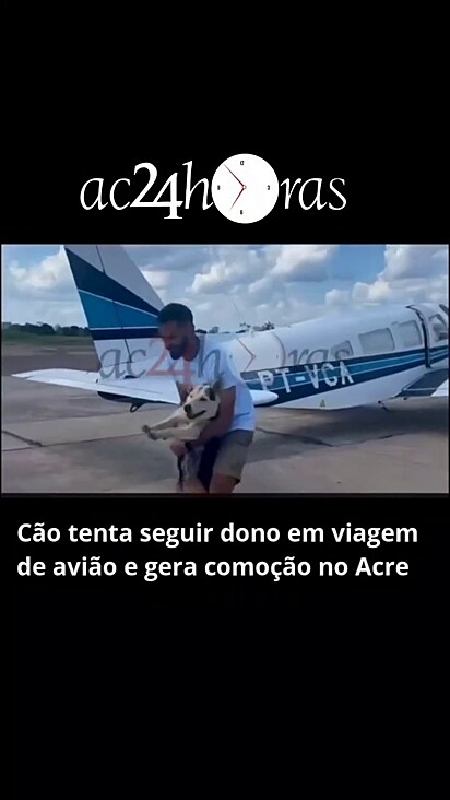 Um parente do homem correu para segurar o cão.