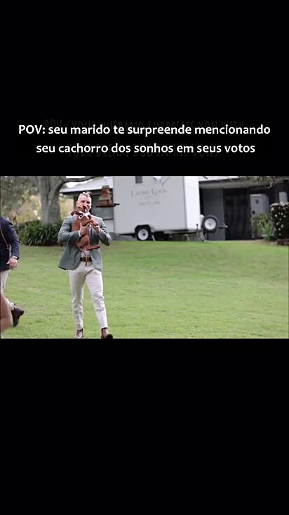 O homem preparou a surpresa em segredo.