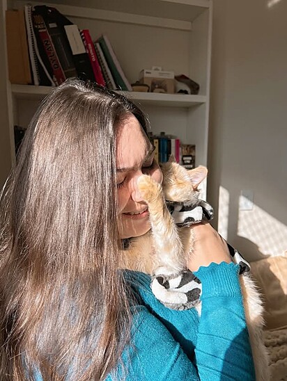 Jéssica é apaixonada por seus gatinhos.