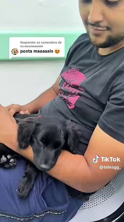 O casal acolheu ela de maneira definitiva.