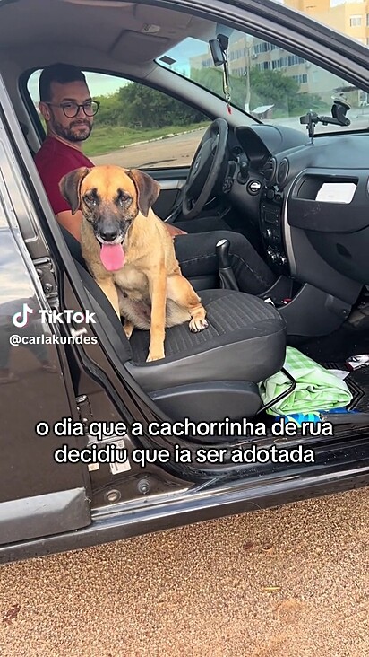 A caramelo tomou coragem e escolheu uma família.
