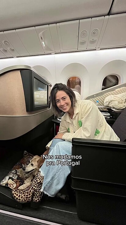 Brisa foi para Portugal de avião na cabine junto com a tutora.