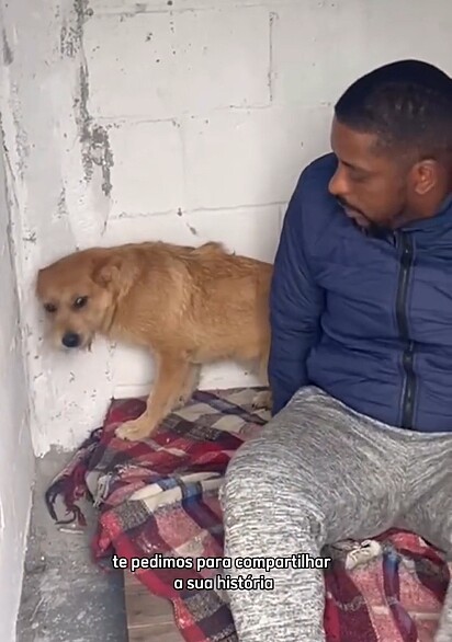 Léo era um cachorrinho muito desconfiado.