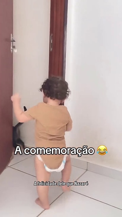 A mãe filmou toda a cena.