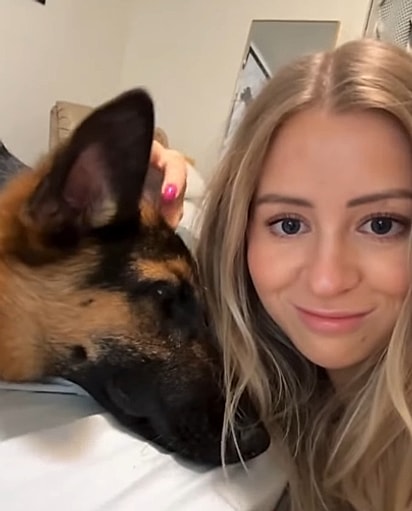 Cadela Mogli e Jane.