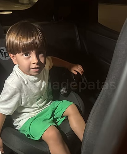 José e Torrone no carro.