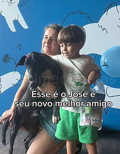 José e seu novo amigo, Torrone.