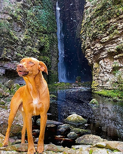 O caramelo na cachoeira da Fumacinha.