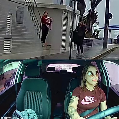 A motorista pensava que era uma criança no colo.