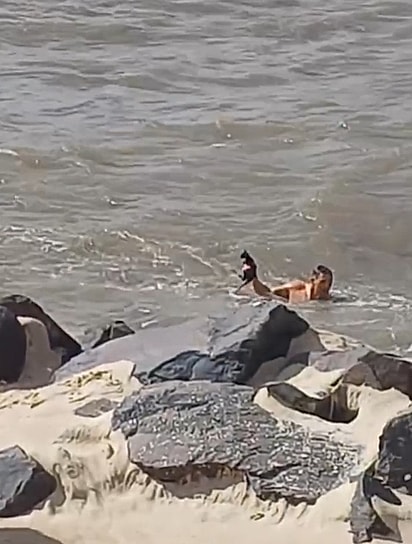 O gatinho foi resgatado com sucesso e devolvido em segurança à família.