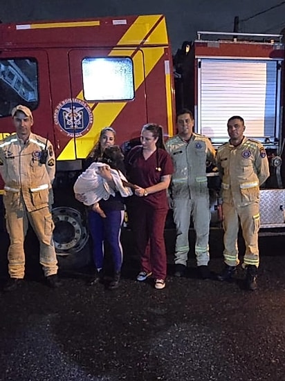 Cacau foi resgatada a tempo. 