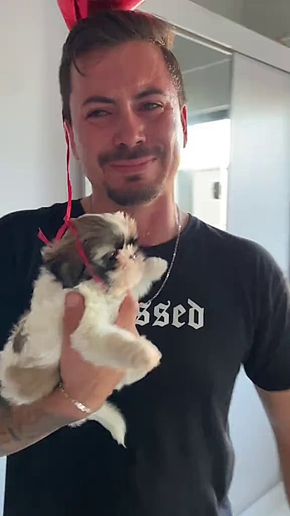 Alexandre adorou a surpresa.