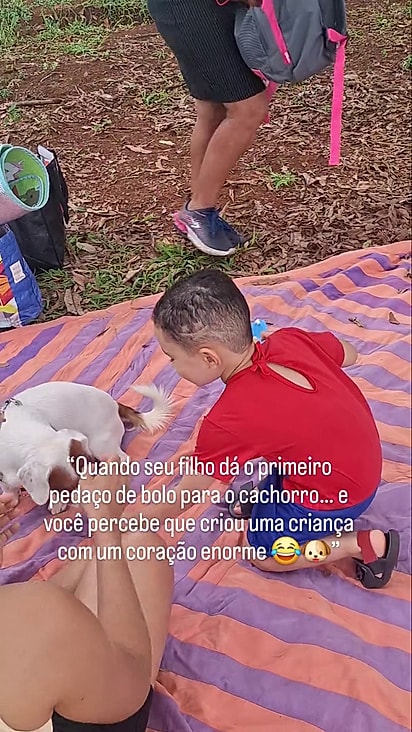 Maylon ganhou um primeiro pedaço de bolo, apesar de não poder comer.