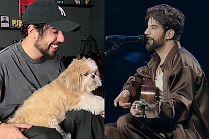 Cantor cria música para seu cachorro e mal consegue cantar de emoção: “Eu gosto muito dele”