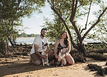 As cachorrinhas do casal Morgana Machado e Edson Monteiro.