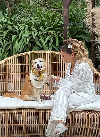 Giovanna Pavanello é apaixonada pela sua cachorrinha.