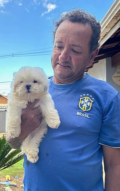 Zeca Cachorrinho, o novo membro da família. 