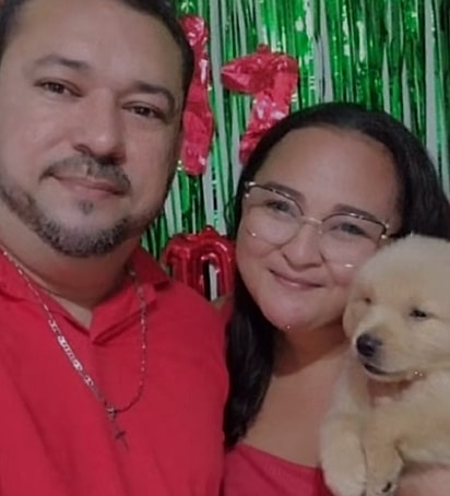 Golden José com sua família.