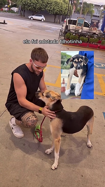 Ela ficou assustada ao se ver longe da família.