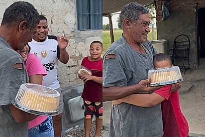 É a melhor sensação do mundo”: Reação de avô ao ver surpresa dos netos emociona filha.