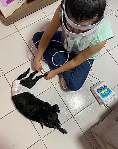 Ela faz fisioterapia e acunpuntura.