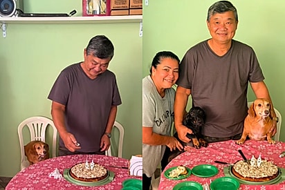 O mundo não gira, ele capota: Filha mostra como foi aniversário de pai que não queria saber de cachorros