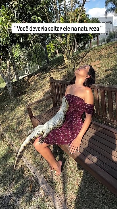 O esposo de Bia é o responsável por adestrar os animais.