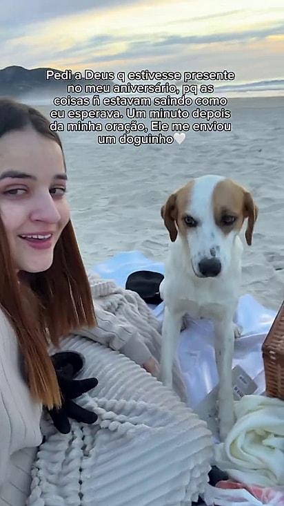 A internauta não esperava pela rápida resposta à sua oração.