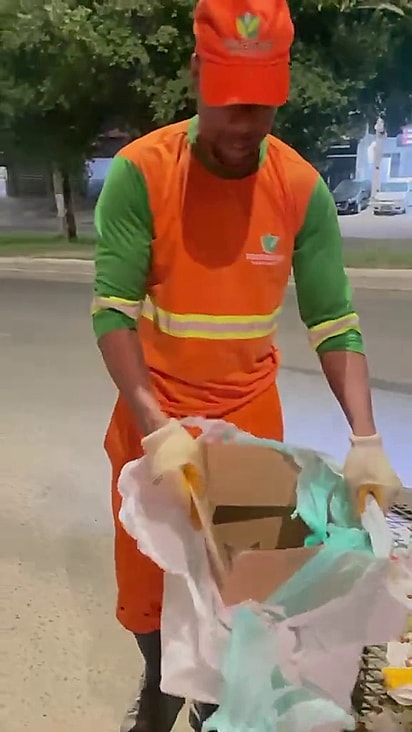Um dos trabalhadores ouviu um miado.