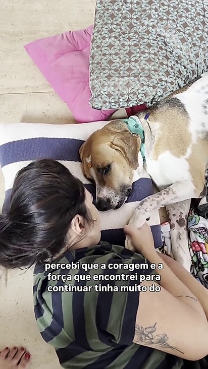 Audrei não mediu esforços para cuidar do pet.