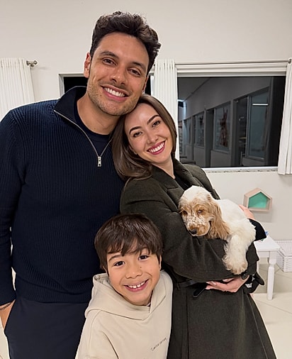 A família ficou superfeliz com o novo integrante.