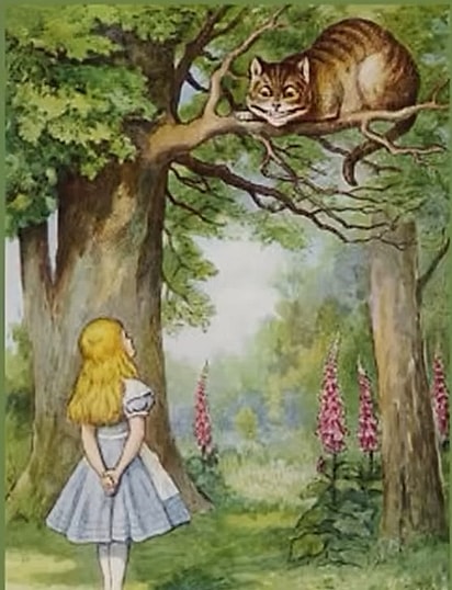 Gato de Cheshire - Alice no País das Maravilhas - Lewis Carroll.