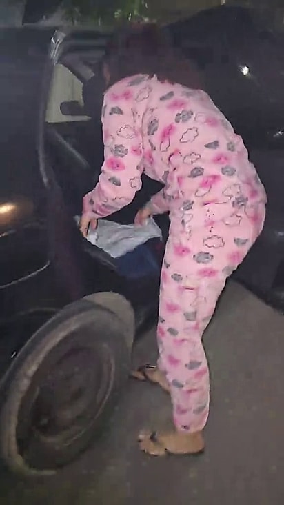 O protetora não conseguiu dormir e foi resgatar o cão de pijama.