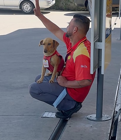 Cleitinho é cuidado pelos funcionários do posto e pela comunidade.
