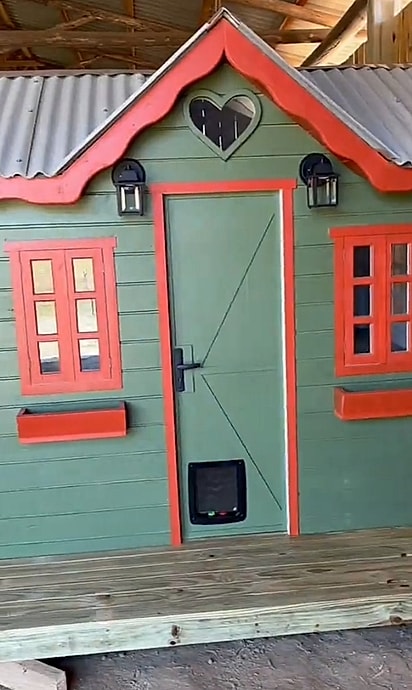 A casinha é cheia de detalhes.
