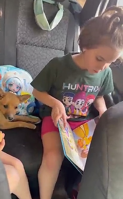 As meninas estão totalmente dedicadas aos cuidados com Peteca.