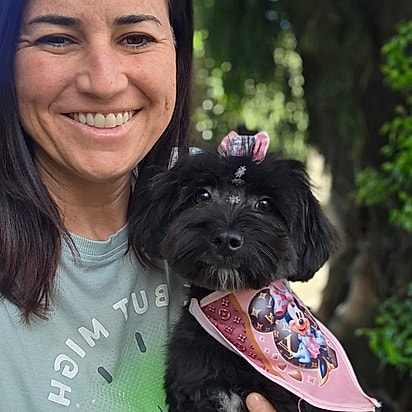 A cachorrinha passou por uma linda transformação.