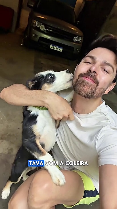 Marcelo adotou o filhote.
