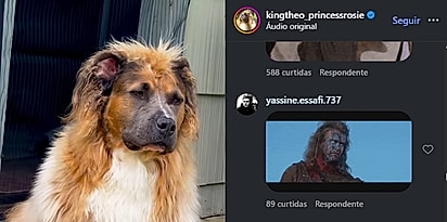 Internautas compararam Theo com o ator Mel Gibson no filme Coração Valente.
