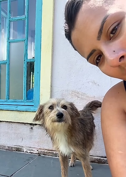 Era como se a gente já se conhecesse há muito tempo, disse Thais sobre a cachorrinha. 